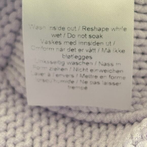 GANNI Lilac Smiley Cardigan XS Oversized Knit Sailor Collar Italy - Picture 8 of 8